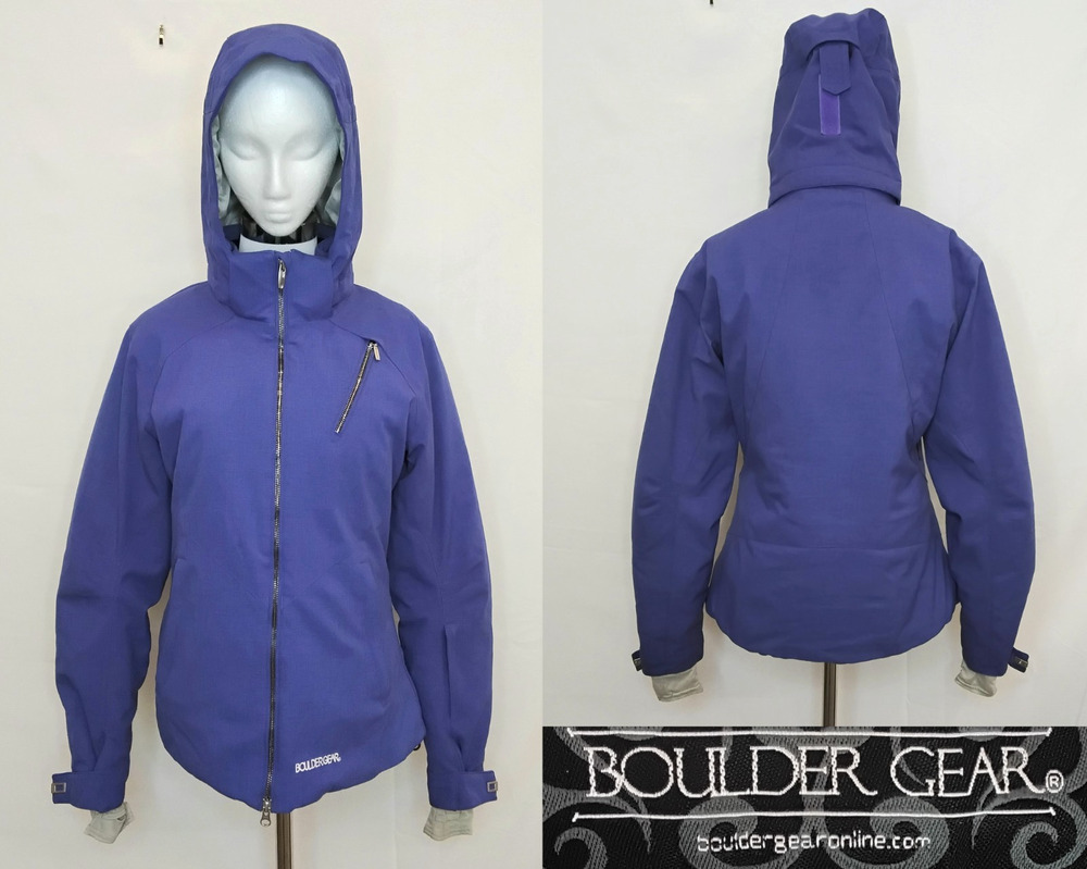 Boulder Gear Ski Jacket Women's M Purple Powder Skirt Full Zip Hooded #J5994